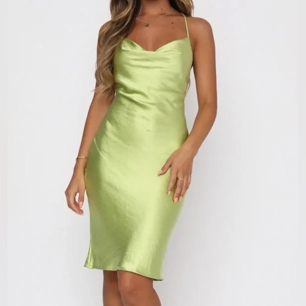 An obsession midi dress lime